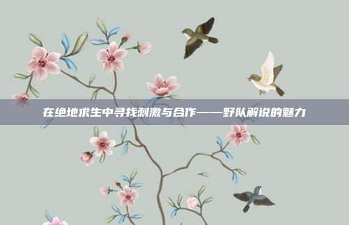 在绝地求生中寻找刺激与合作——野队解说的魅力