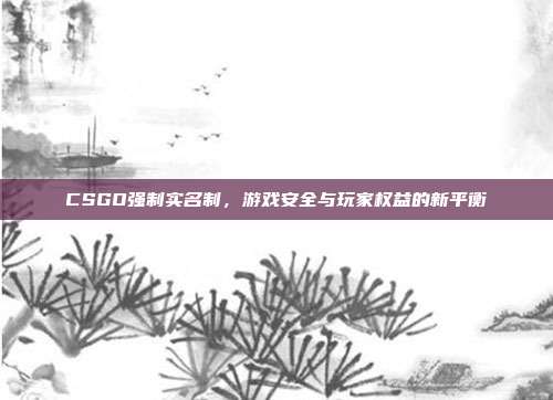 CSGO强制实名制，游戏安全与玩家权益的新平衡