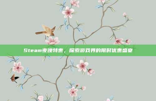 Steam夜晚特惠,探索游戏界的限时优惠盛宴