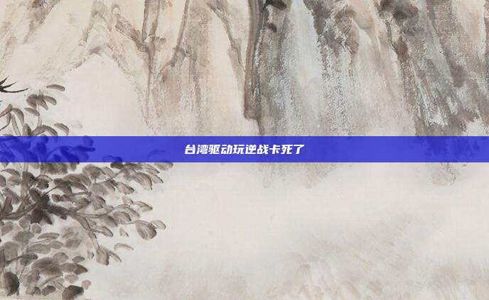 台湾驱动玩逆战卡死了