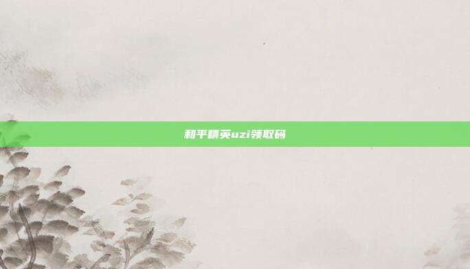 和平精英uzi领取码