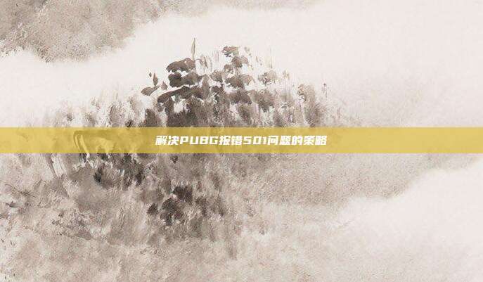 解决PUBG报错501问题的策略