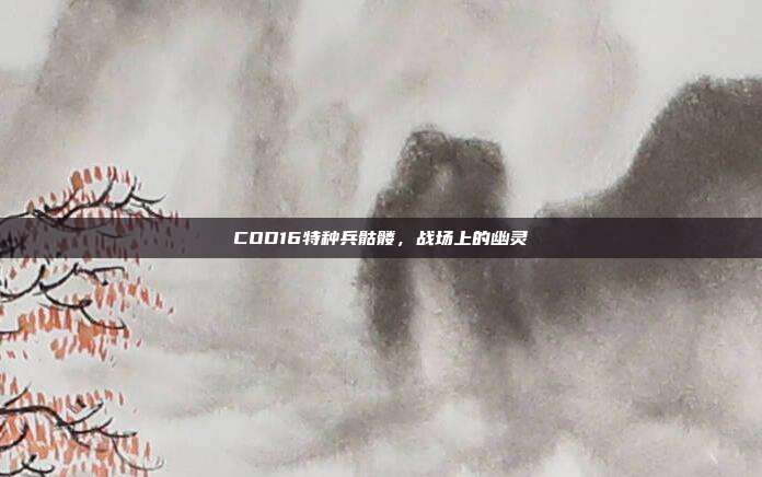 COD16特种兵骷髅,战场上的幽灵