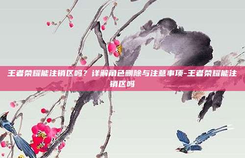 王者荣耀能注销区吗？详解角色删除与注意事项-王者荣耀能注销区吗