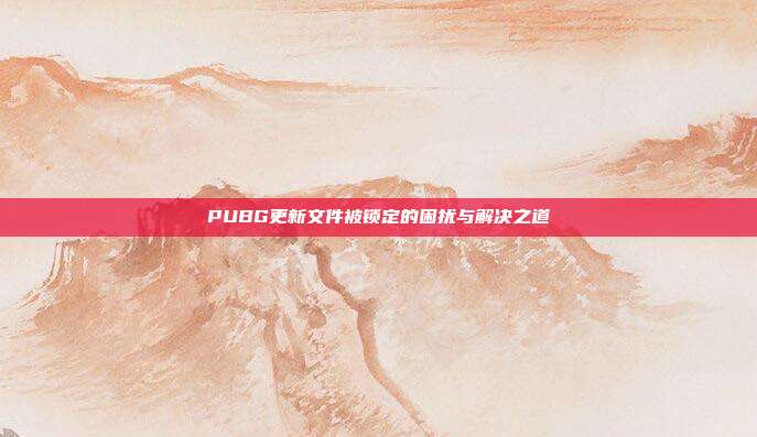 PUBG更新文件被锁定的困扰与解决之道