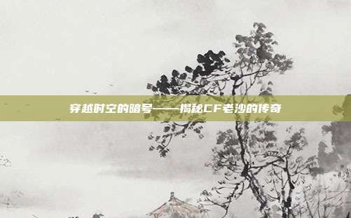 穿越时空的暗号——揭秘CF老沙的传奇