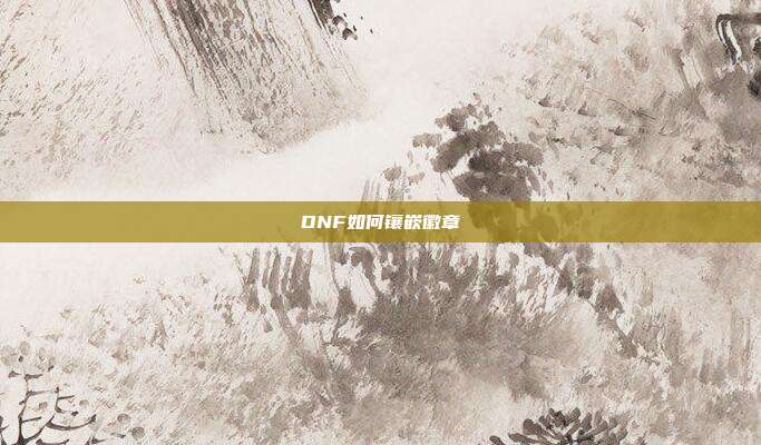 DNF如何镶嵌徽章