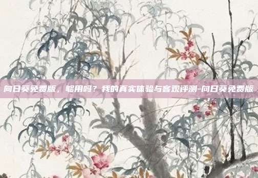 向日葵免费版,够用吗?我的真实体验与客观评测-向日葵免费版