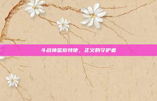 斗战神监察特使,正义的守护者