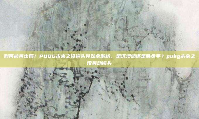别再被晃出局!PUBG未来之役镜头晃动全解析,是沉浸感还是胜负手?pubg未来之役晃动镜头