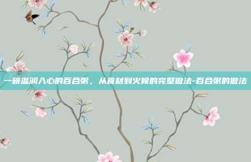 一碗温润入心的百合粥，从食材到火候的完整做法-百合粥的做法