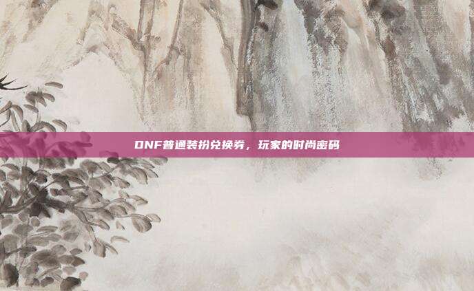 DNF普通装扮兑换券,玩家的时尚密码