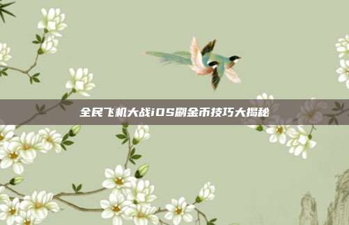全民飞机大战iOS刷金币技巧大揭秘