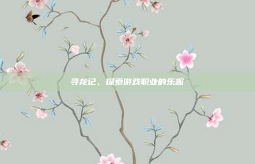 寻龙记，探索游戏职业的乐趣