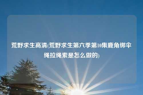 荒野求生高清(荒野求生第六季第10集鹿角绑伞绳拉绳索是怎么做的)