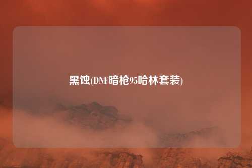 黑蚀(DNF暗枪95哈林套装)