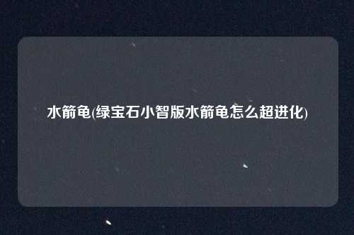 详细阅读:水箭龟(绿宝石小智版水箭龟怎么超进化) 水箭龟(绿宝石小智版水箭龟怎么超进化)