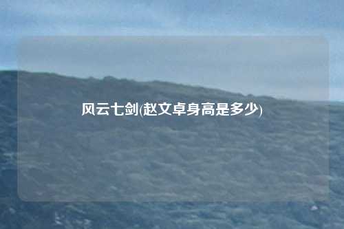 风云七剑(赵文卓身高是多少)