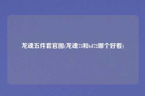 龙魂五件套官图(龙魂73和td72哪个好看)