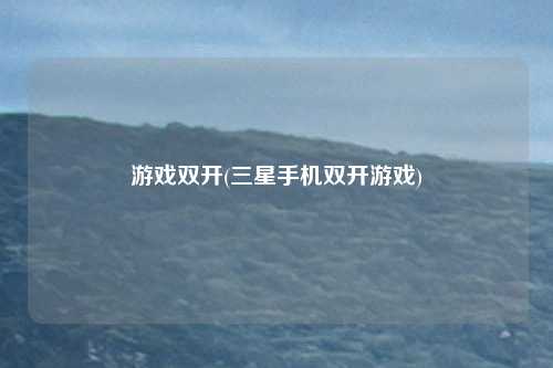 游戏双开(三星手机双开游戏)