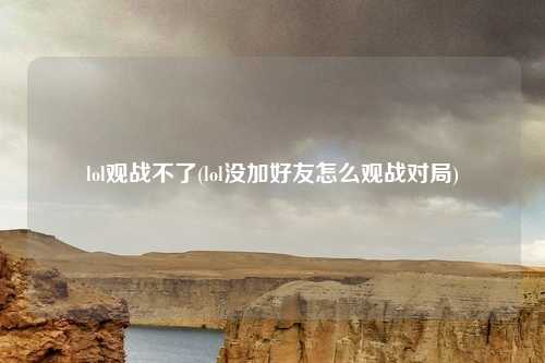 lol观战不了(lol没加好友怎么观战对局)