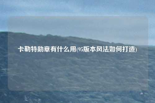 卡勒特勋章有什么用(95版本风法如何打造)