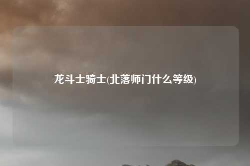 龙斗士骑士(北落师门什么等级)