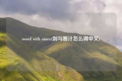 sword with sauce(剑与酱汁怎么调中文)