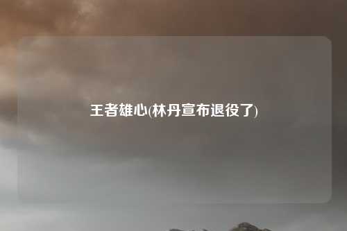 王者雄心(林丹宣布退役了)