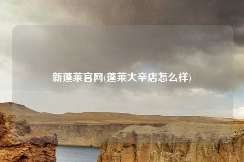 新蓬莱官网(蓬莱大辛店怎么样)