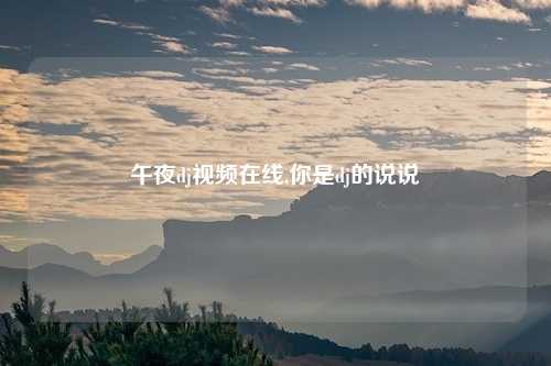 午夜dj视频在线,你是dj的说说