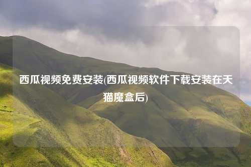西瓜视频免费安装(西瓜视频软件下载安装在天猫魔盒后)