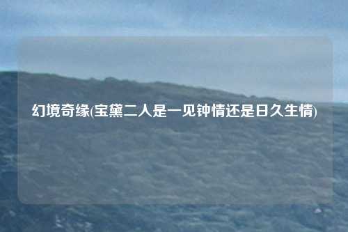幻境奇缘(宝黛二人是一见钟情还是日久生情)