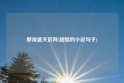 傲视遮天官网(超酷的小说句子)