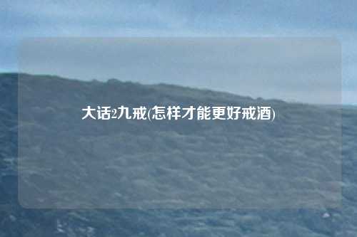 大话2九戒(怎样才能更好戒酒)