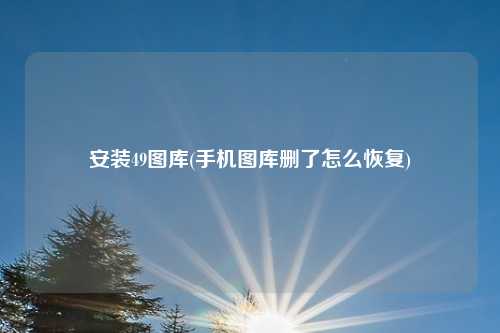 安装49图库(手机图库删了怎么恢复)
