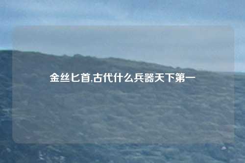 金丝匕首,古代什么兵器天下第一