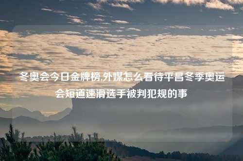 冬奥会今日金牌榜,外媒怎么看待平昌冬季奥运会短道速滑选手被判犯规的事