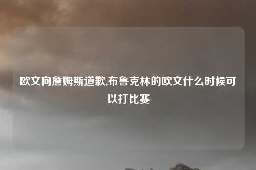欧文向詹姆斯道歉,布鲁克林的欧文什么时候可以打比赛
