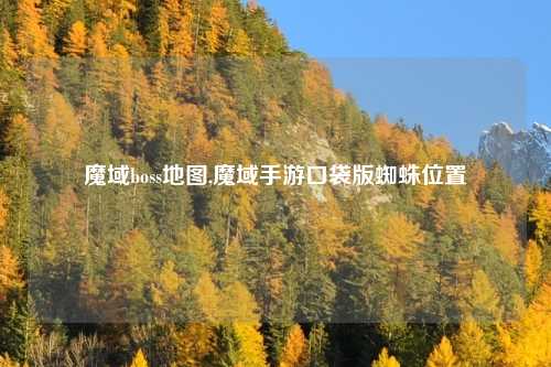 魔域boss地图,魔域手游口袋版蜘蛛位置