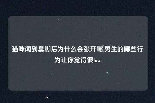猫咪闻到臭脚后为什么会张开嘴,男生的哪些行为让你觉得很low