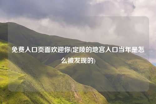 免费入口页面欢迎你(定陵的地宫入口当年是怎么被发现的)