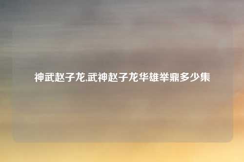 神武赵子龙,武神赵子龙华雄举鼎多少集