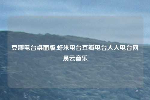 豆瓣电台桌面版,虾米电台豆瓣电台人人电台网易云音乐