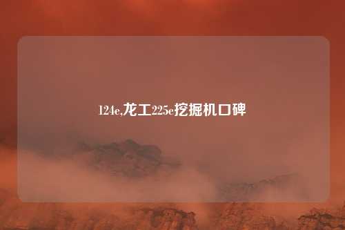124e,龙工225e挖掘机口碑
