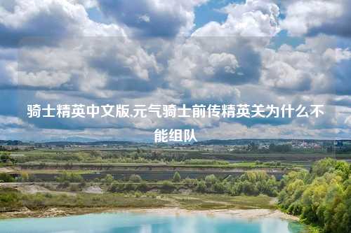 骑士精英中文版,元气骑士前传精英关为什么不能组队
