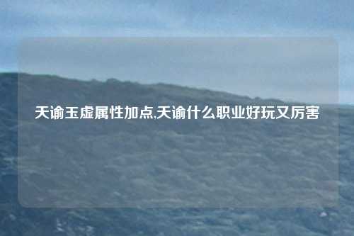 天谕玉虚属性加点,天谕什么职业好玩又厉害