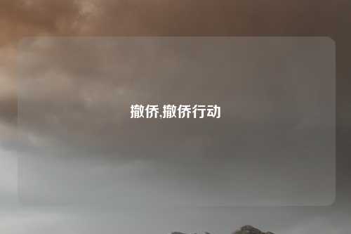 撤侨,撤侨行动