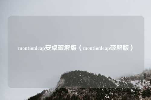 montionleap安卓破解版(montionleap破解版)