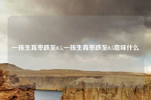 一孩生育率跌至0.5,一孩生育率跌至0.5意味什么